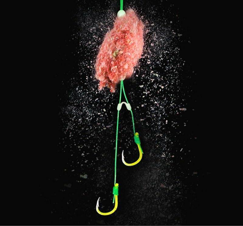 KTGCOZS KTGCOZS Pack of 5 Fishing Hooks with PE Line Carbon Steel Feeder Carp Fishing Accessory (8# 5pcs)