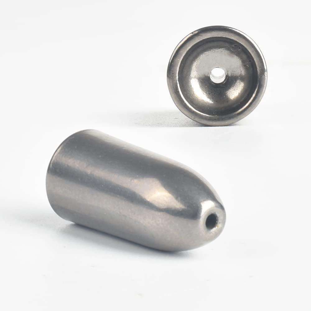 MUUNN MUUNN 6 Pack Tungsten Worm Weights Fishing Sinkers, Tungsten Fishing Weights, Bullets Fishing Weights Bundle kit for Texas Rig and Carolina Rig(Plain,3/4oz