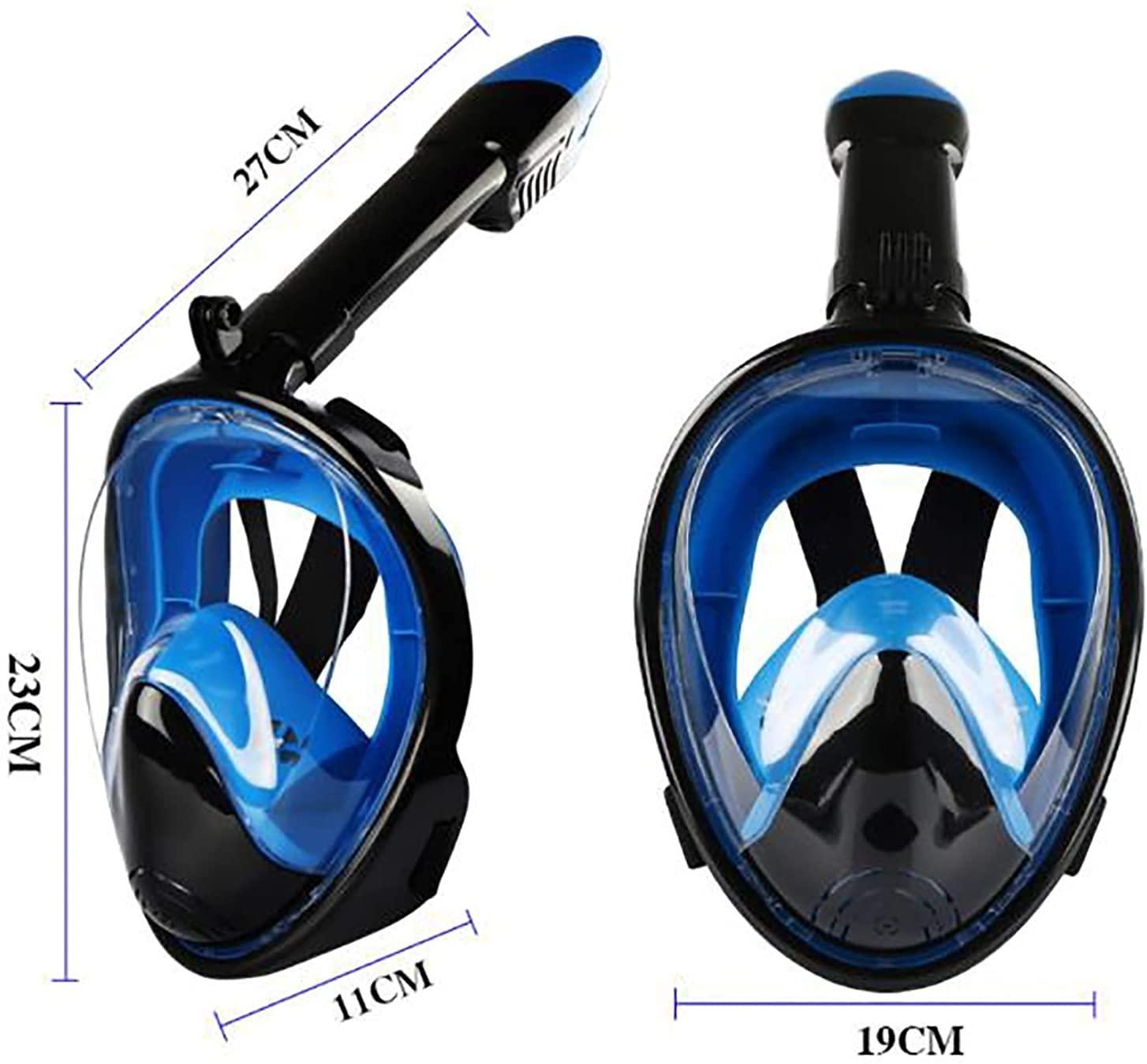 Goggles Dive Mask Diving Mask Scuba Mask Safe Underwater Anti Fog Full Face Snorkeling Mask Swimming Snorkel Diving Equipment for Women and Men LQHZWYC (Color : White, Size : L-XL)