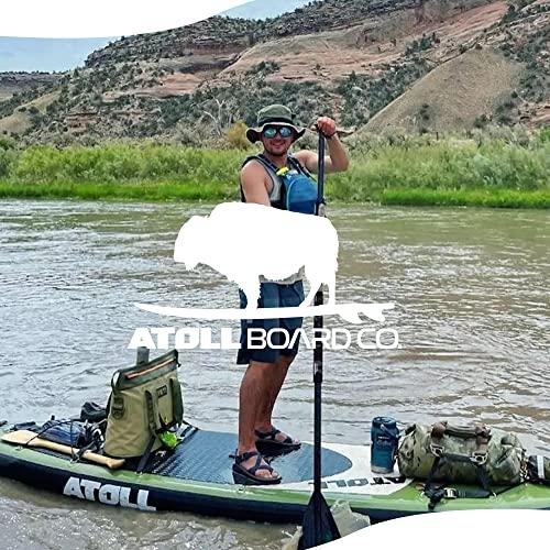 Atoll Atoll Inflatable Paddle Board with Premium SUP Stand Up Paddle Board Accessories & Back Pack, Non-Slip Comfort Deck for Unisex Adult - 11ft (Army Green)