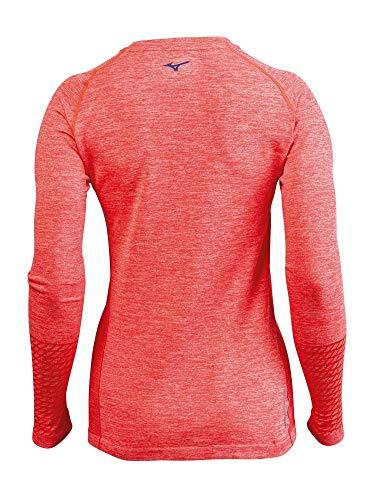 Mizuno Mizuno Running Women's Seeker Long Sleeve Tee, Medium, Fiery Coral