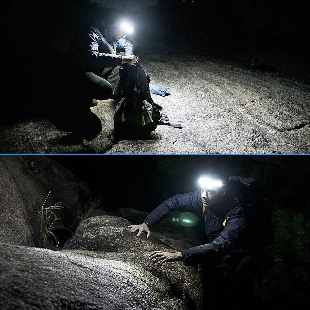 hurkins hurkins Orbit 2025 Edition Headlamp 210 Wide Beam + 60 Focus Light, 1020 Lumens, USB-C Rechargeable, IP56 Waterproof, Lightweight LED Headlamp for Camping, Work, Running, Outdoors (Navy)