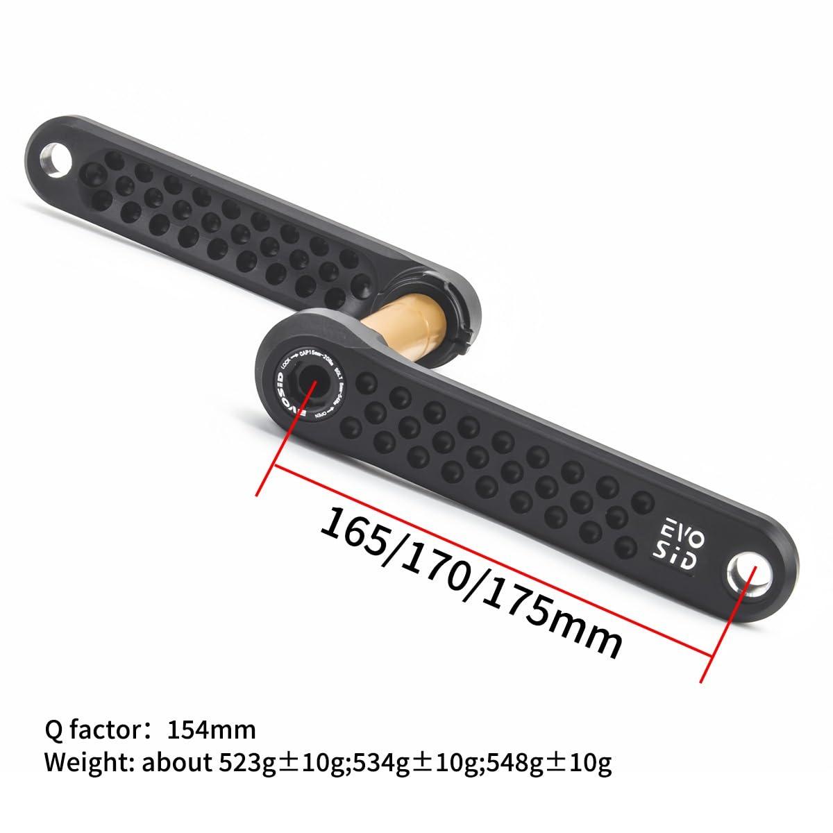 LSRRYD LSRRYD GXP Bike Crankset 160mm 165mm 170mm 175mm Road Bicycle Sprocket 40T 42T 44T 46T 48T Aluminum Alloy Crank Arm Set for 8/9/10/11/12 Speed(42T,165mm)