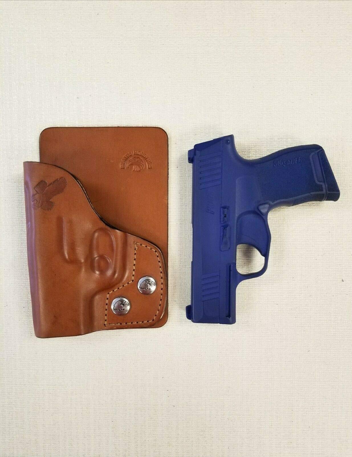 Braids Holsters Braids Holsters Right Hand Brown Leather Wallet & Pocket Holster Choose Gun (for Gun Model:Glock 42 with TLR 6 Laser;)
