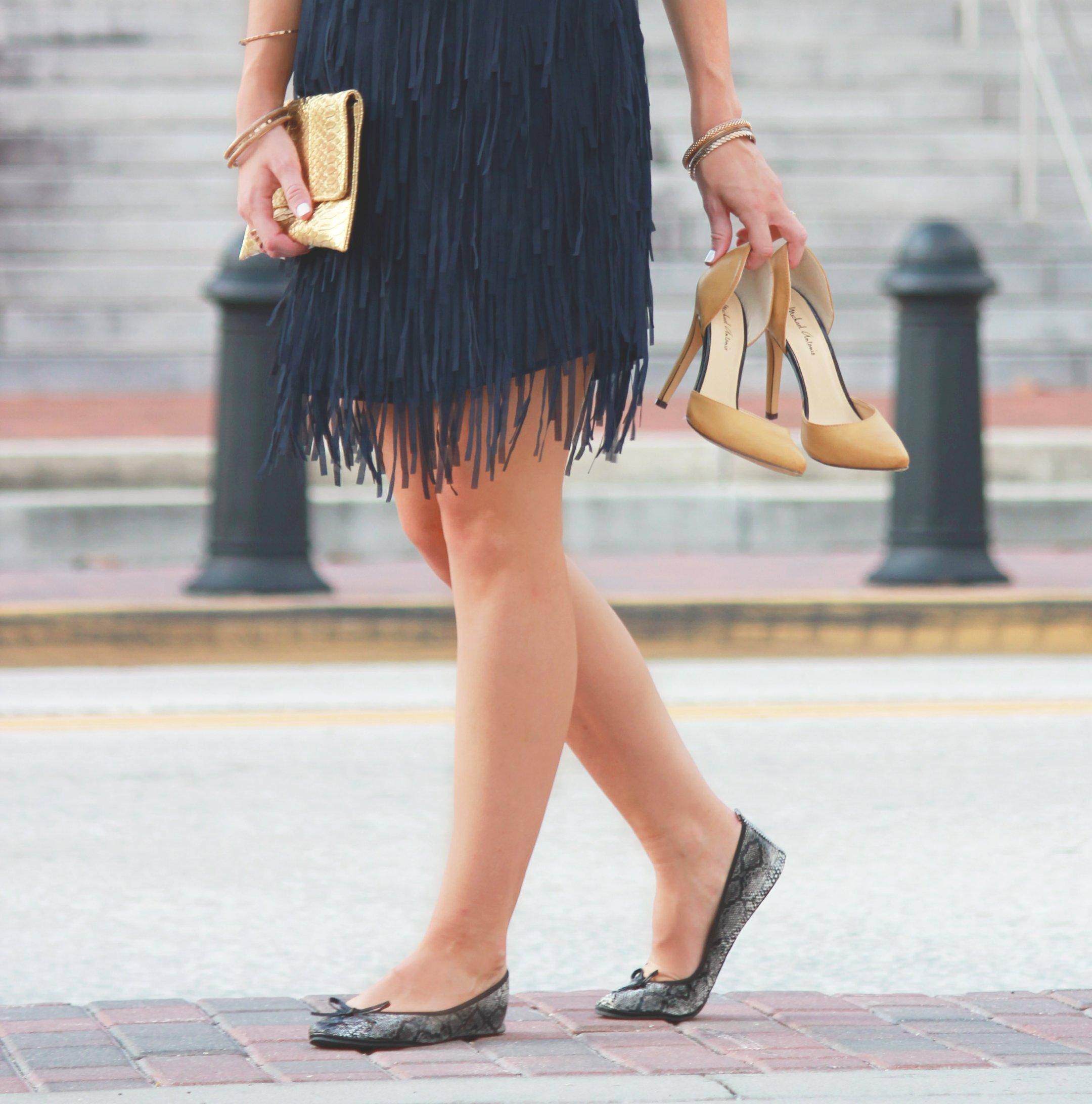 Fit in Clouds Womens Patent Style Foldable Portable Ballet Flats Shoes That fit in a Carry Pouch (11, Black Diamond, Numeric_11)