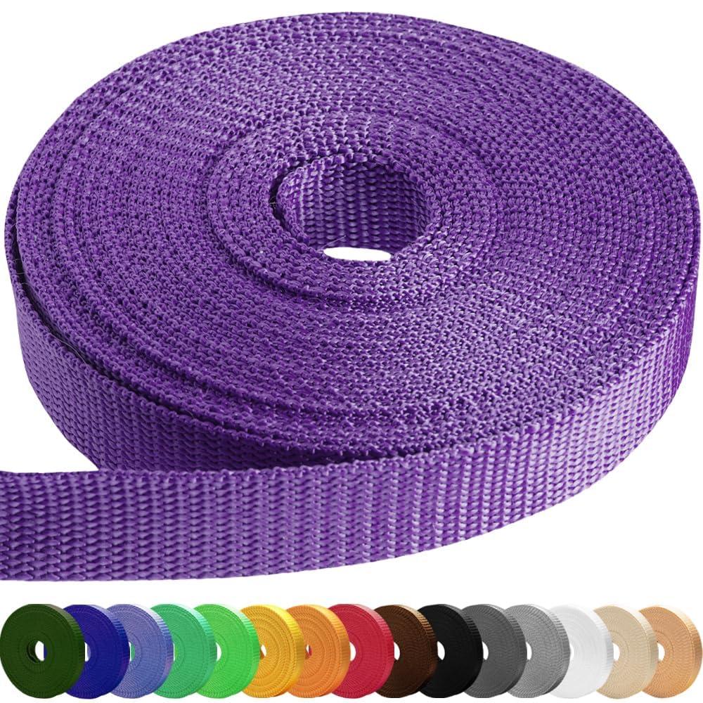 TECEUM TECEUM 1.5 Inch Webbing Purple 10 Yards 1.5 Webbing for Climbing Outdoors Indoors Crafting DIY nw