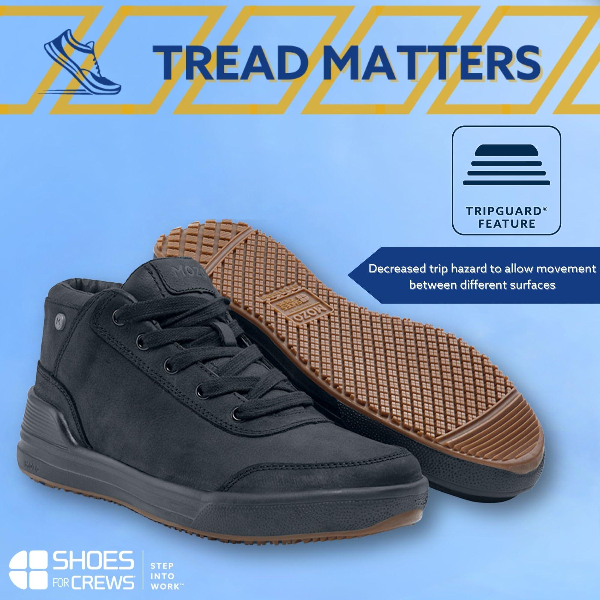 MOZO MOZO Men's Natural Slip Resistant, Chef Shoes, Black, 11