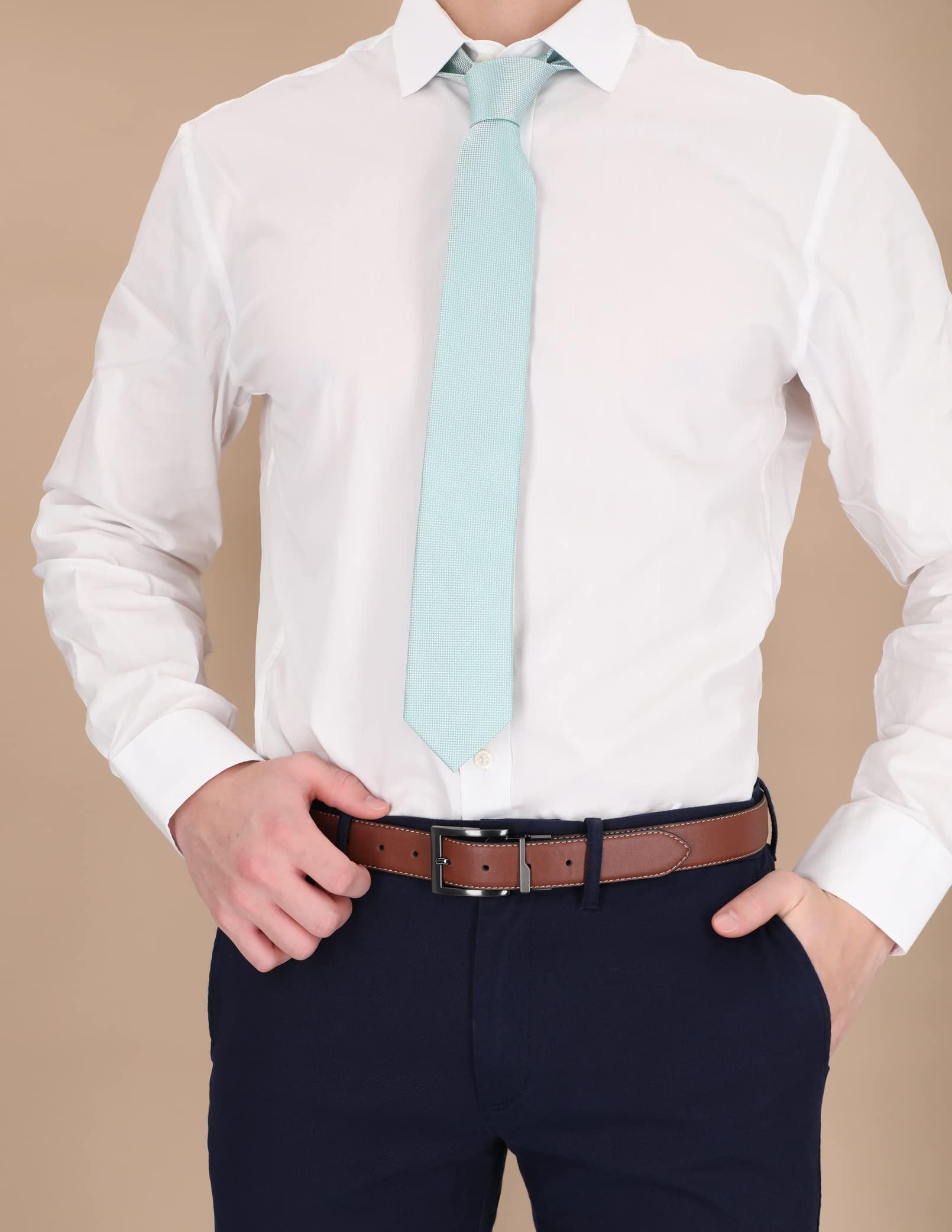 Steve Madden Steve Madden Men's Dress Casual Every Day Leather Belt, Cognac/Black (Reversible), Small