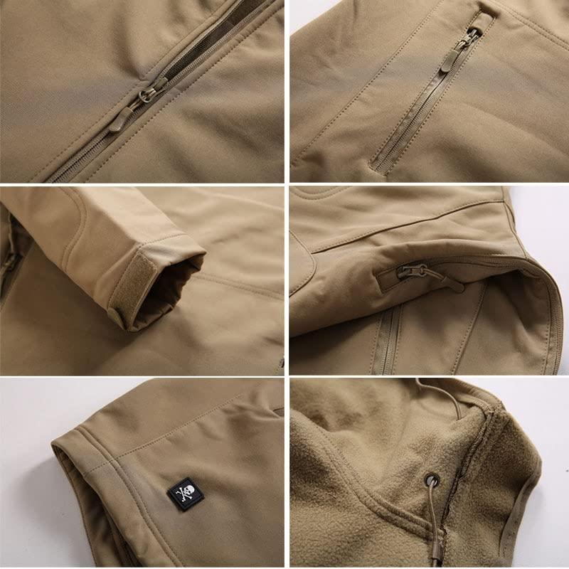 YABOO Tactical Hoody Softshell Jacket Outdoor Sports Camouflage Coat Combat Clothing BDU Airsoft Hunting Shooting Battle Dress