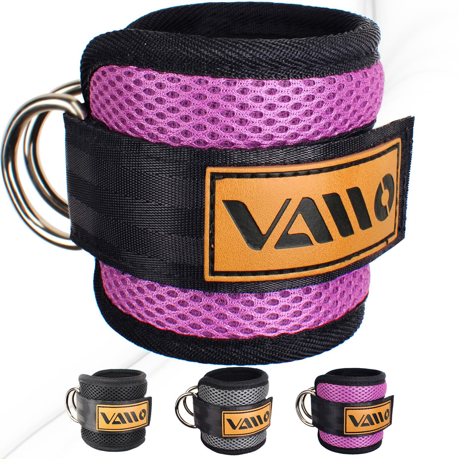 VAIIO VAIIO Ankle Straps for Cable Machines,Adjustable Comfort fit Neoprene, Reinforce Double D-Ring - Premium Ankle Cuffs to Improve Abdominal Muscles, Lift The Butts, Tone The Legs for Men & Women