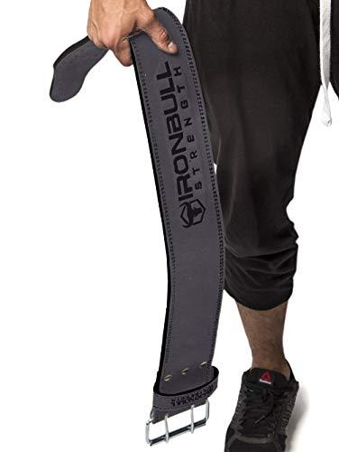 Iron Bull Strength Iron Bull Strength Powerlifting Belt/Weight Lifting Belt - 10mm Double Prong - 4-inch Wide - Advanced Back Support for Weightlifting and Heavy Power Lifting (Grey, XX-Large)