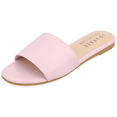 Journee Collection Journee Womens Kolinna Tru Comfort Foam Slip On Flat Sandals