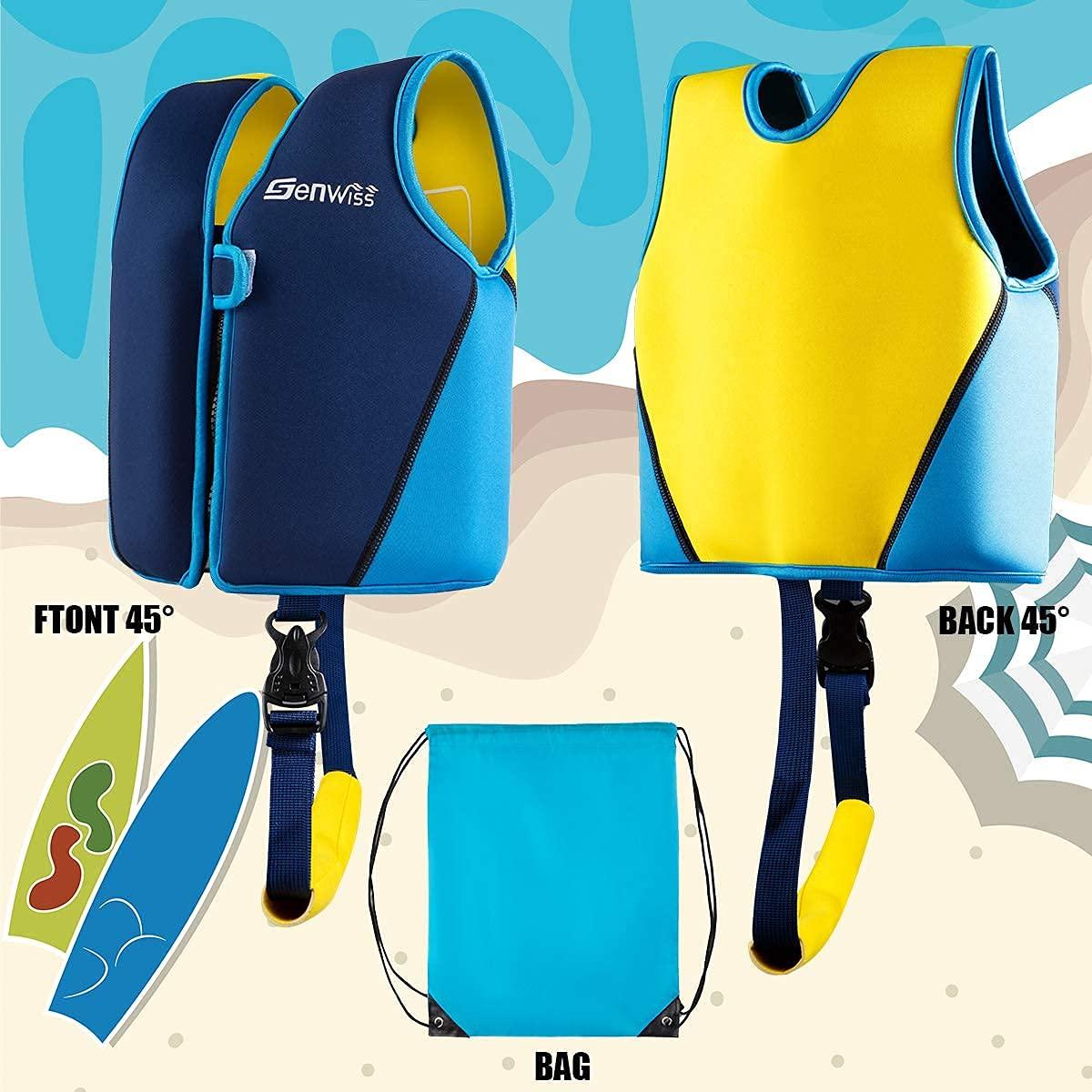 Genwiss Baby Girl Swim Vest - Genwiss Toddler Swim Vest for Age 18 Months - 2 Years Baby Toddler Fit 20-28 lbs, Size Small