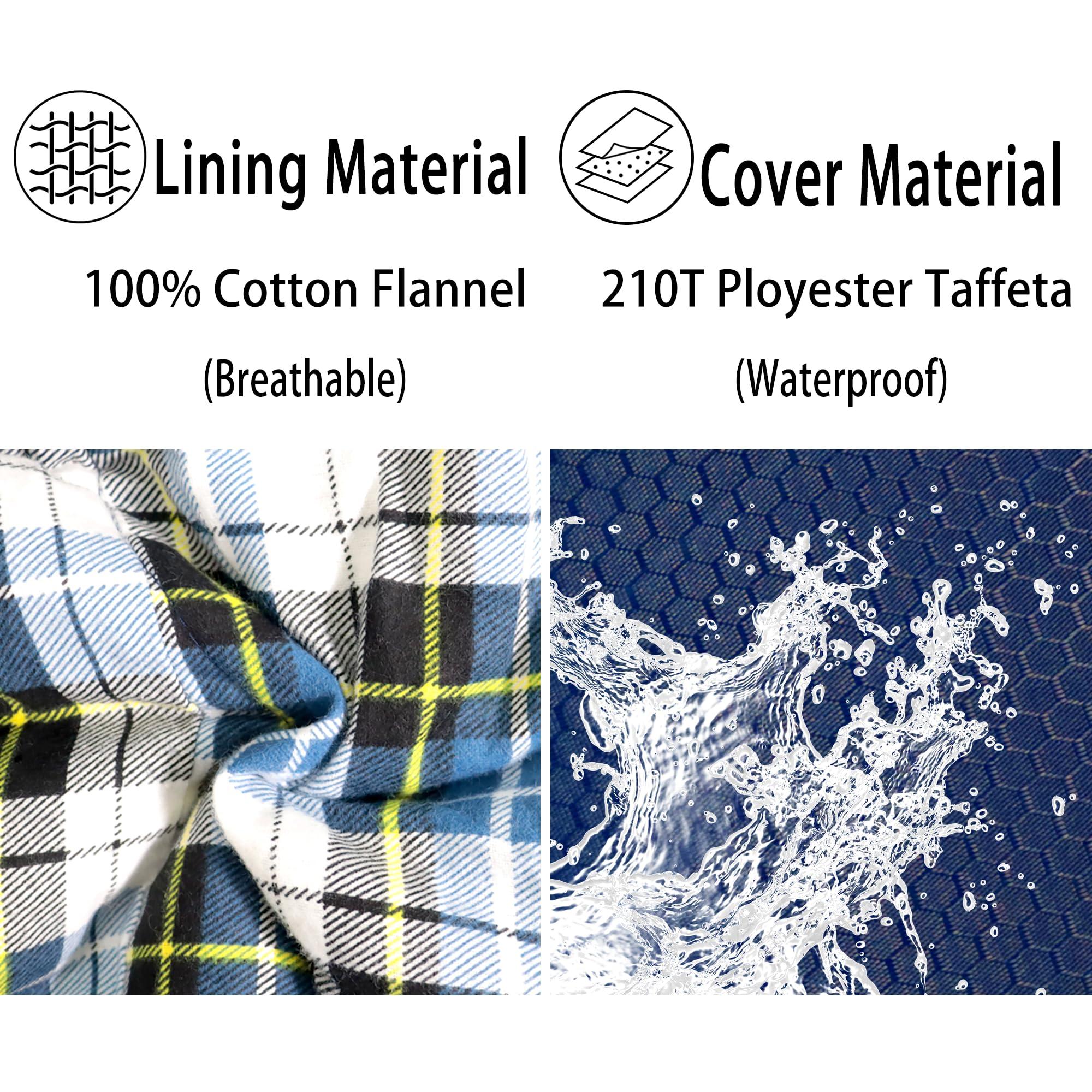 HiZYNICE HiZYNICE Sleeping Bags for Adults 100% Cotton Flannel XXL for Cold Weather 20 Degree Camp Big and Tall Wide Oversized,Navy Blue Left Zip,90" x 39"