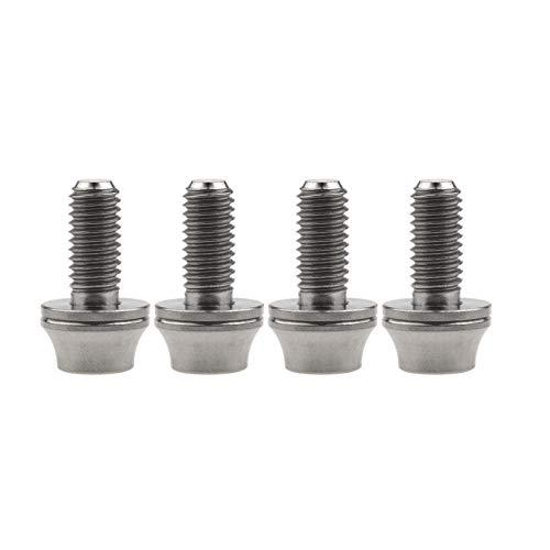Wanyifa Wanyifa Titanium M5x12mm with Washers Bicycle Water Bottle Cage Hex Bolts Pack of 4 (Normal Titanium)