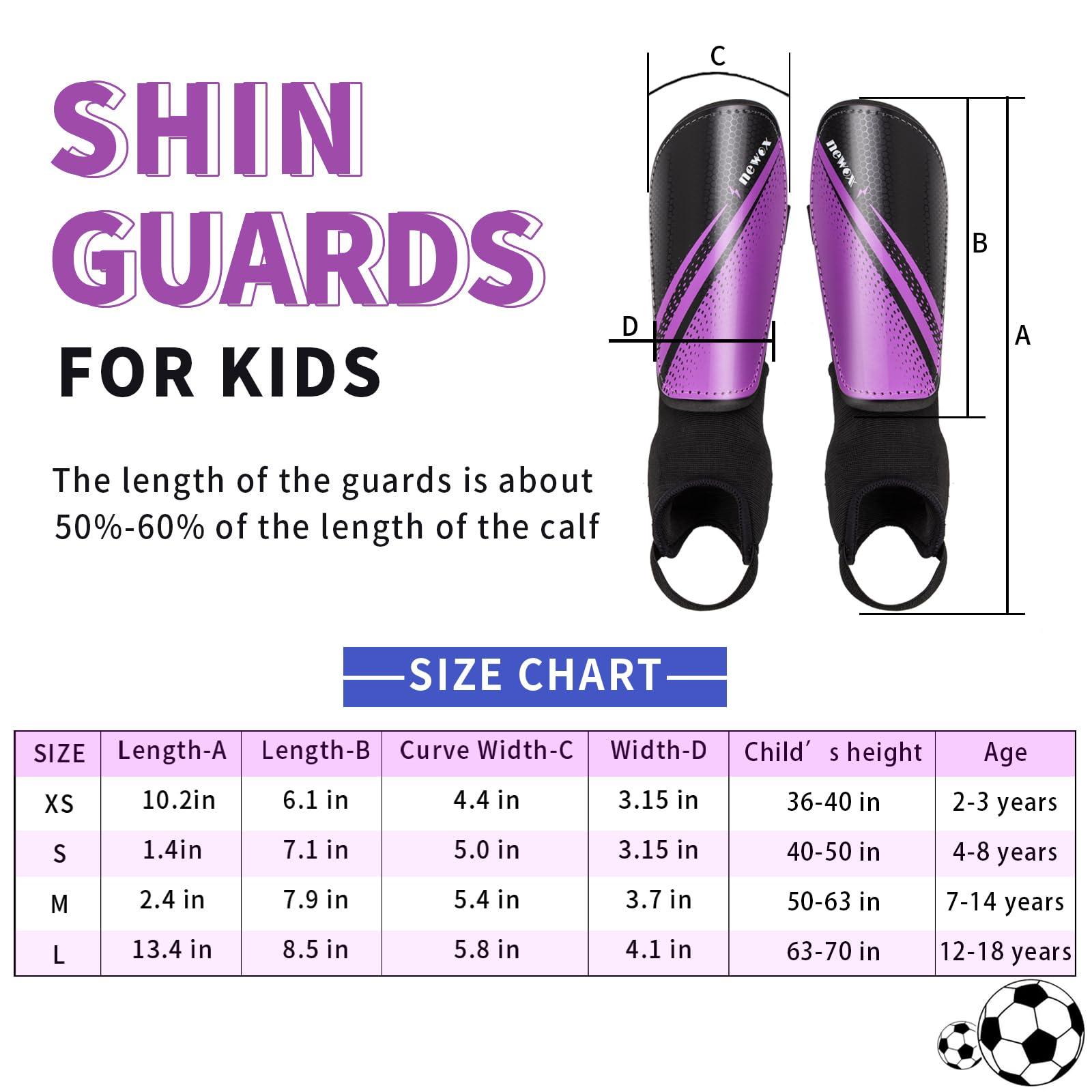 newox newox Soccer Shin Guards Kids Youth - Shin Pads Protection Boys Shin Guards Soccer Youth - Soccer Shin Guards for Kids 3-15 Years Old Girls Boys