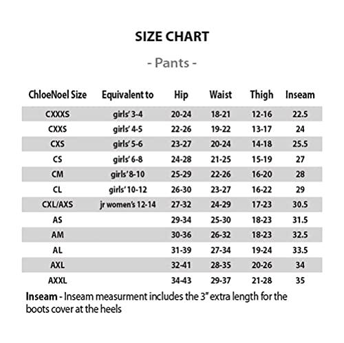 ChloeNoel ChloeNoel P83 - Polar Fleece Figure Skating Pants by Polartec Black Child Small