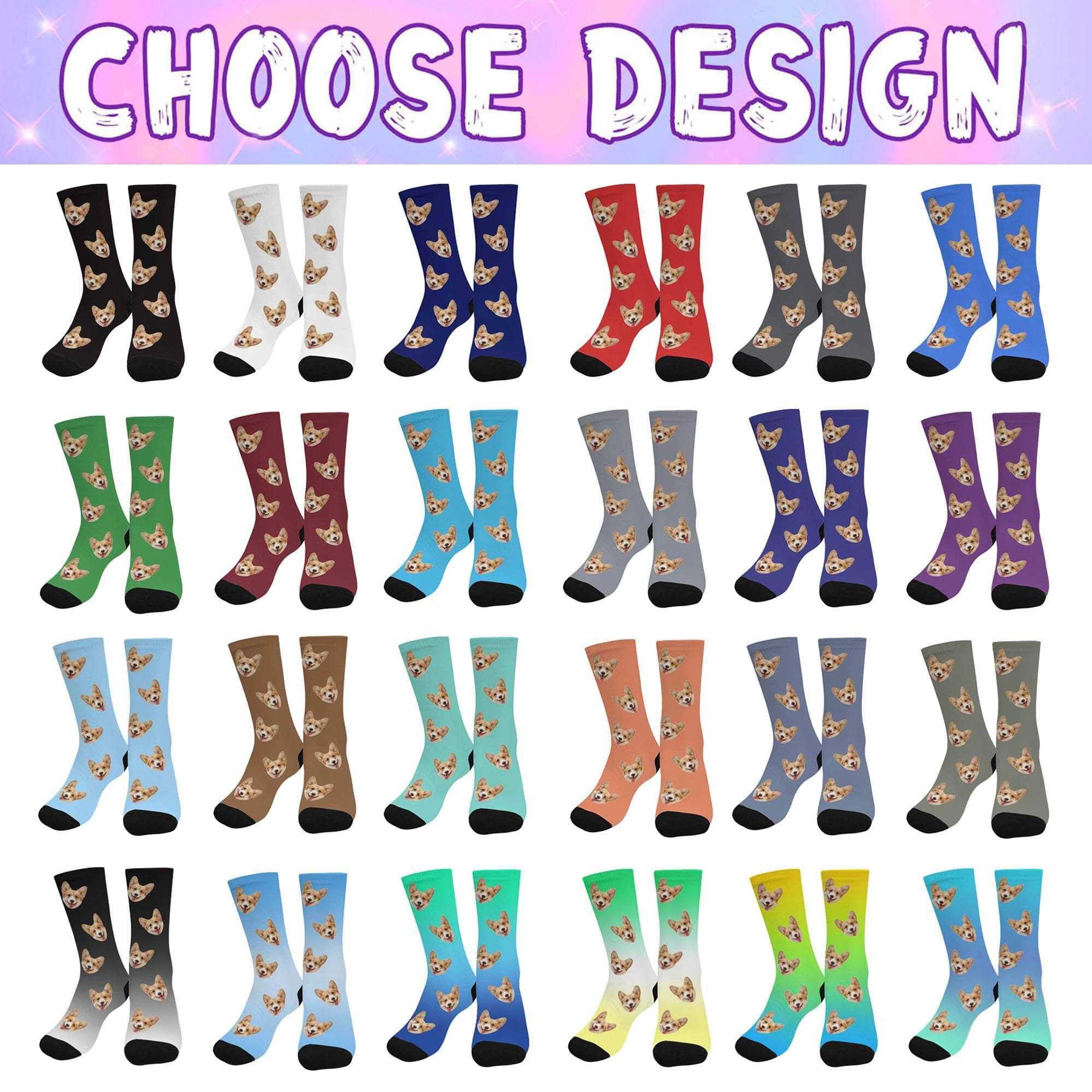 FUNAO FUNAO Personalized Couple Pajamas with Photo, Customized PJ Pants with Sock - Boyfriend, Dad Men Pants - Gradient Sleep Pajama Bottom - Daily, Christmas, Birthday, Valentin - Dog, Cat - XL