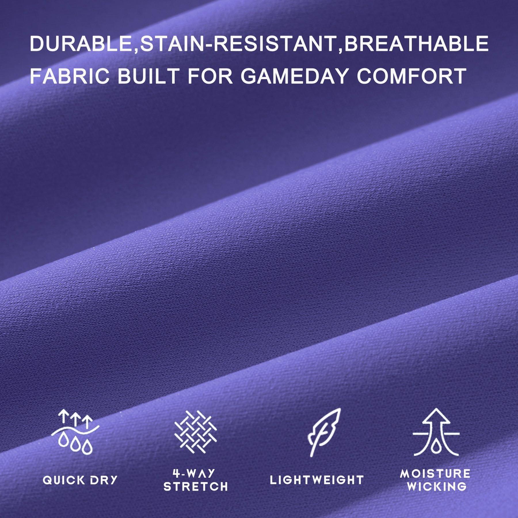 Willit Willit Girls Horse Riding Pants Tights Kids Equestrian Breeches Knee-Patch Youth Schooling Tights Zipper Pockets Purple XS