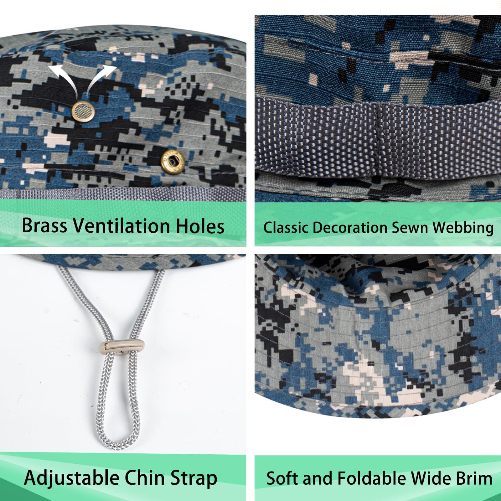 Rosoz Rosoz Sun Hats for Men Women Boonie Hat UPF 50+ Bucket Hat Wide Brim UV Protection Fishing Hiking Safari Outdoor Hats