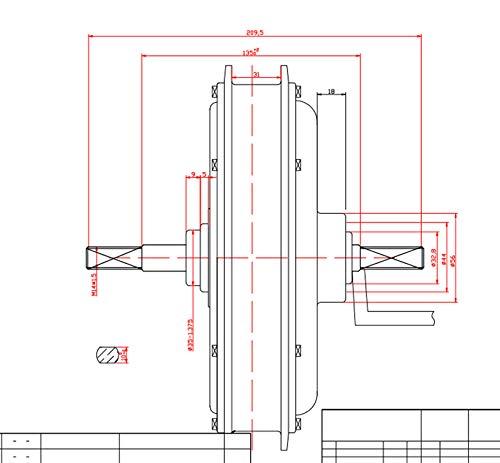 NBPOWER NBPOWER Color Display, Electric Bike Conversion Kit 52V 2000W Rear Motor Wheel Bicycle Kit with Sine Wave Controller, 7 Speed flywheel (20inch)
