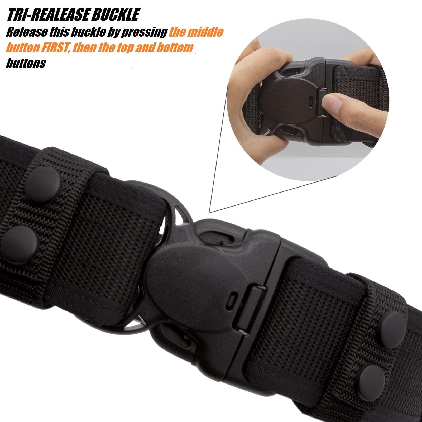 Vianyer Vianyer Duty Belt for Law Enforcement Police Security 2.25" Tactical Patrol Belt XXXL