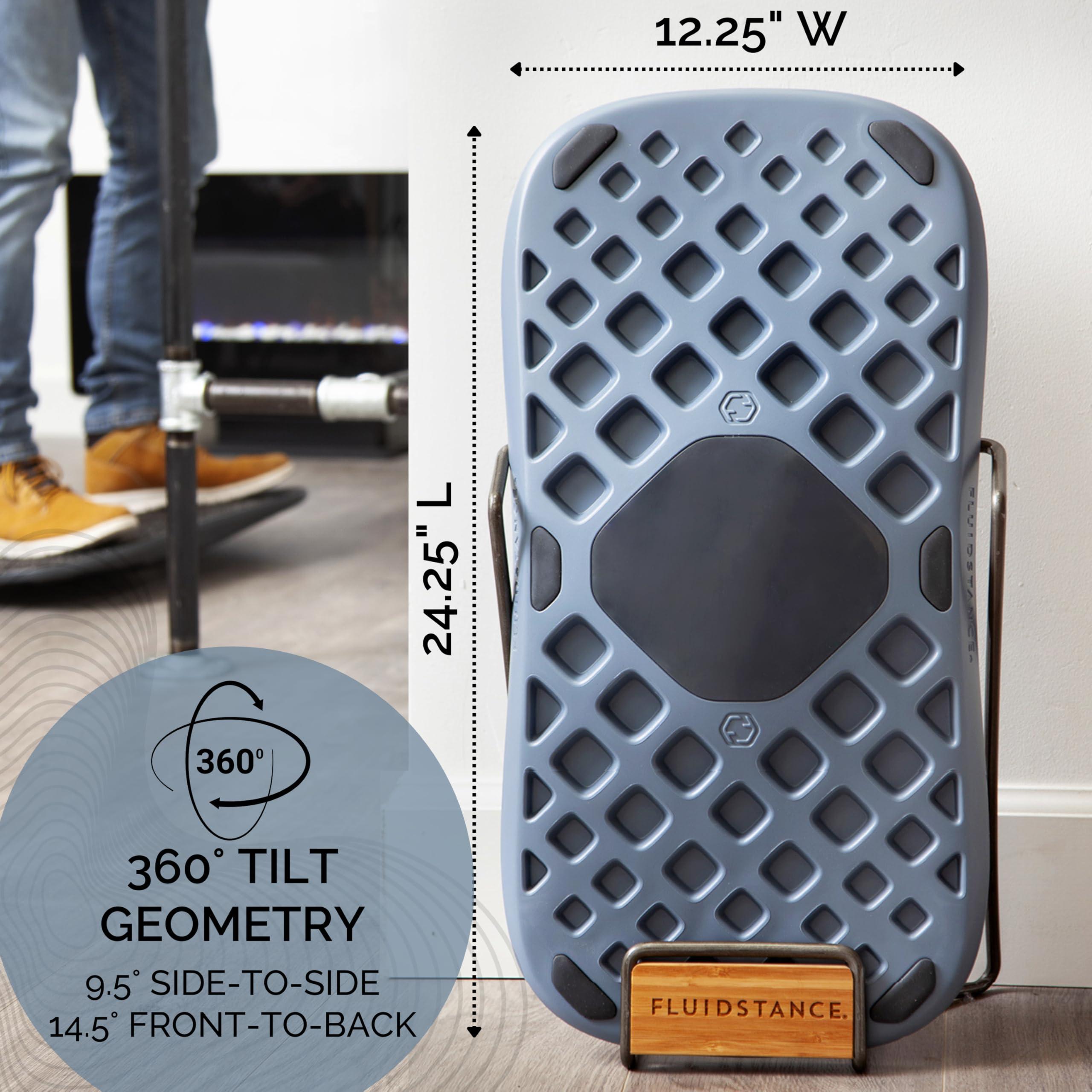 FluidStance FluidStance Plane Standing Desk Balance Board - 360 Degree Rocker Board for Balance, Fatigue, and Desk Exercise - Sustainably Made, Anti Slip Wobble Balance Board - Premium Standing Desk Accessories