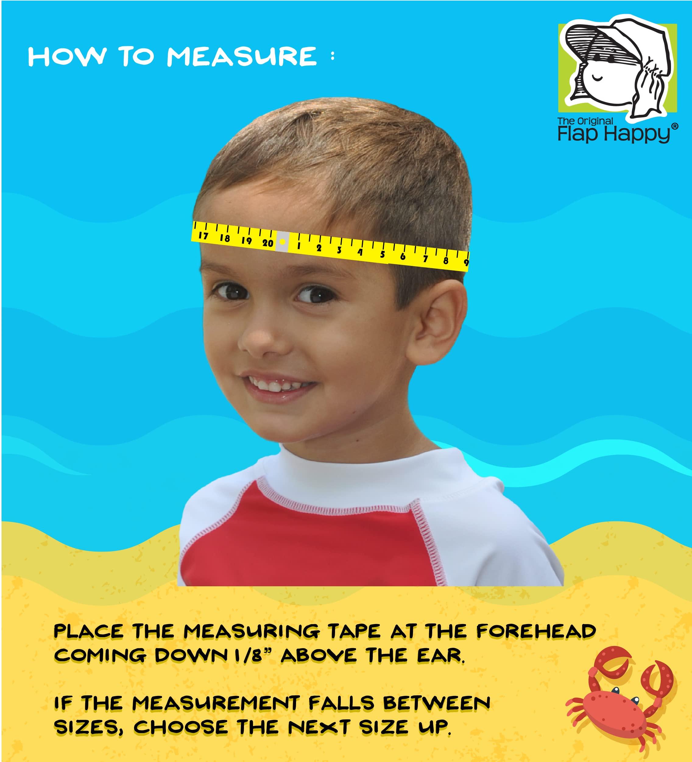 Flap Happy Flap Happy Baby Sun Hat - UPF 50+ Swim Hat with Neck Flap for Sun Protection, Floats on Water, Recycled Fabric - Red, X-Large