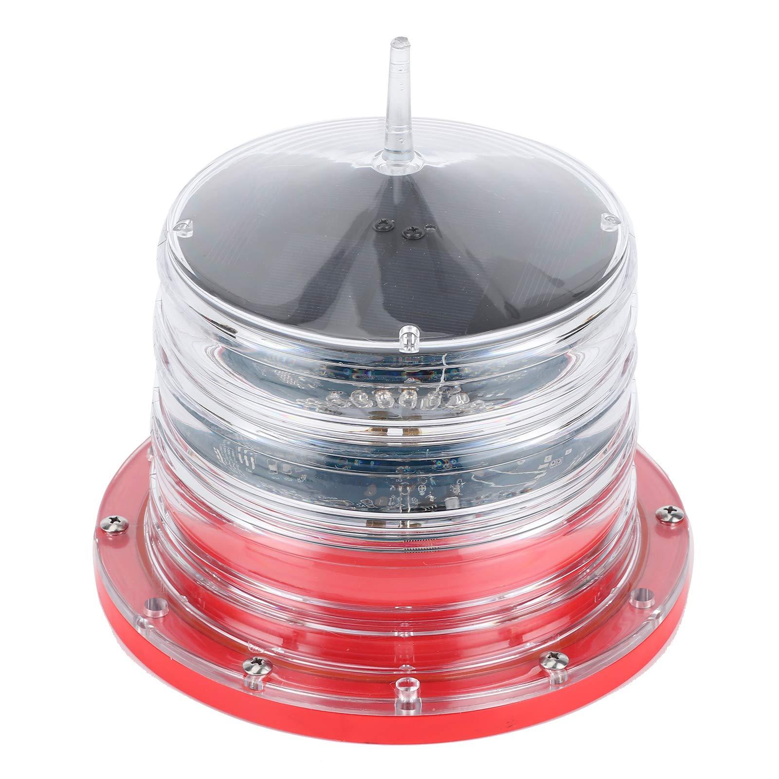 Aramox Boat Navigation Lights, Solar Power Beacon Light LED Flashing Floating Lamp IP68 Waterproof for Marine Ship Boat