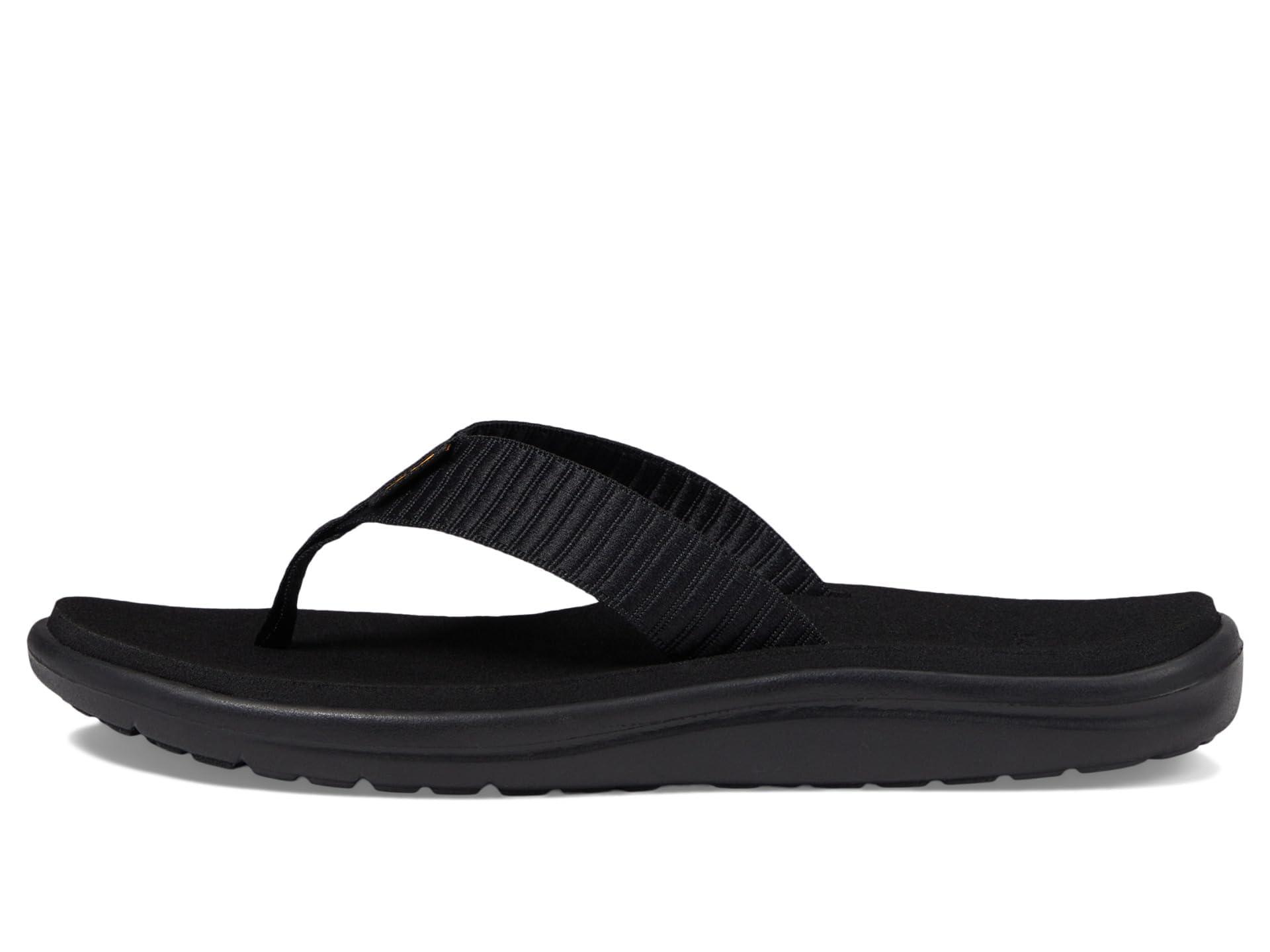 Teva Teva womens Voya Flip Flop, Bar Street Black, 8 US