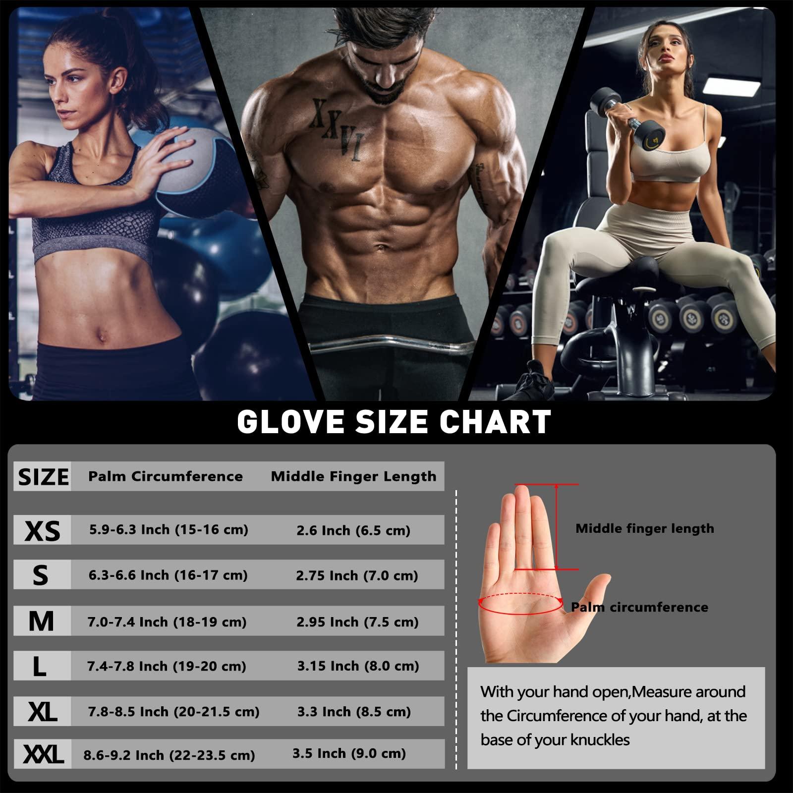 RYMNT RYMNT Full Fingers Workout Gloves for Women Men-Gym Gloves for Women Weight Lifting, Exercise Fitness Gloves-Touch Screen-Extra Grip Foam-Padded-Anti-Slip for Fitness,Training,Cycling.Black-Medium