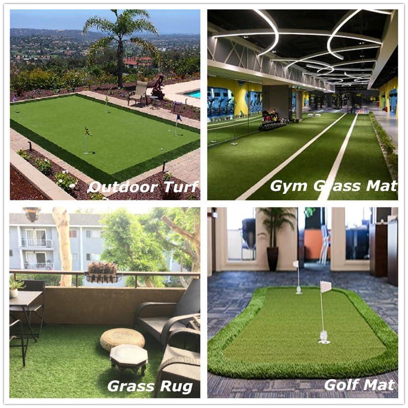 Conscience Trading Golf Putting Green Turf (0.47\" Custom Size) Multi-use Artificial Grass Carpet Indoor/Outdoor Rug, Golf Hitting Practice Mat in Home,Backyard