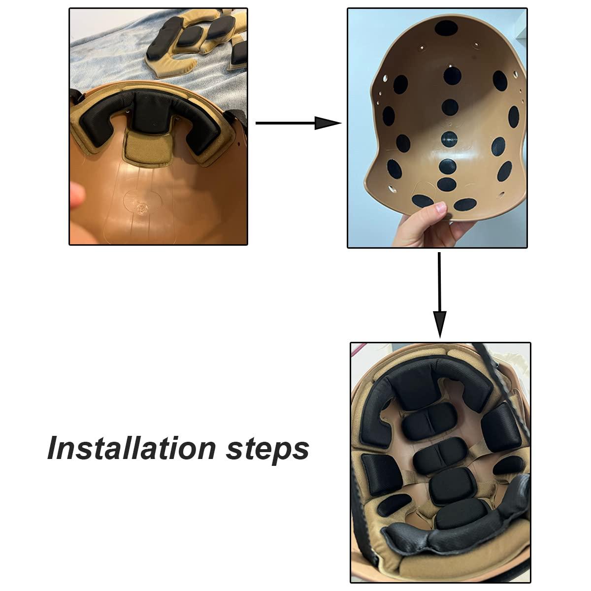 AZB Helmet Padding Memory Foam Pad Protective Mat Helmet Padding Kit for ACH MICH Team Wendy FMA EXF Helmet