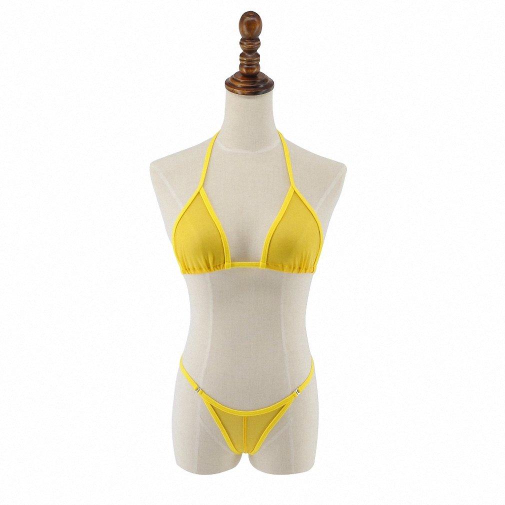 Tinpia Tinpia See Through Micro Bikini Set Brazilian Sheer Sex Swimwear Beachwear Swimsuit