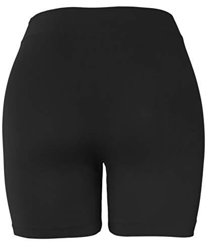 KMystic KMystic Women\'s Seamless Spandex Slip Bermuda Workout Shorts, Black, Small - Medium