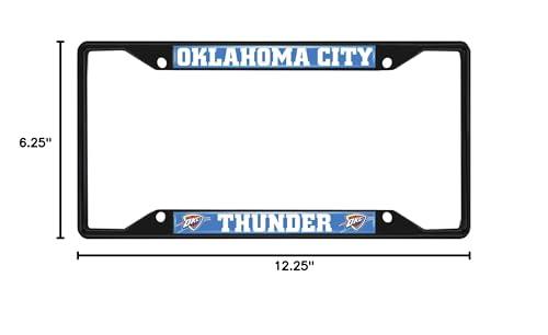 FANMATS FANMATS 31336 Oklahoma City Thunder Metal License Plate Frame Black Finish