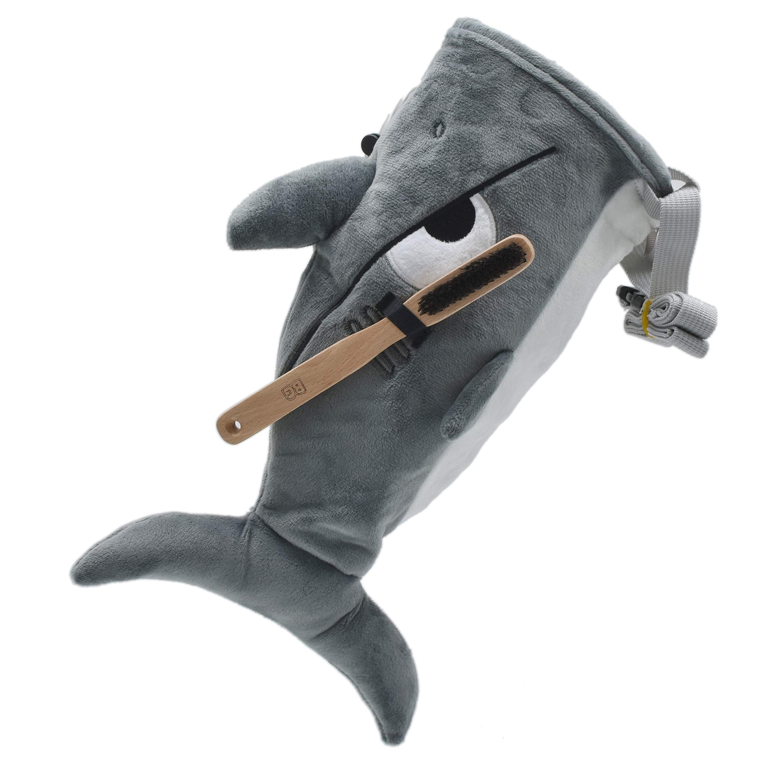 BG Climbing BG Climbing Official Shark Chalkbag Premium Rock Climbing Bag for Adults & Kids, Exclusive Authentic Design