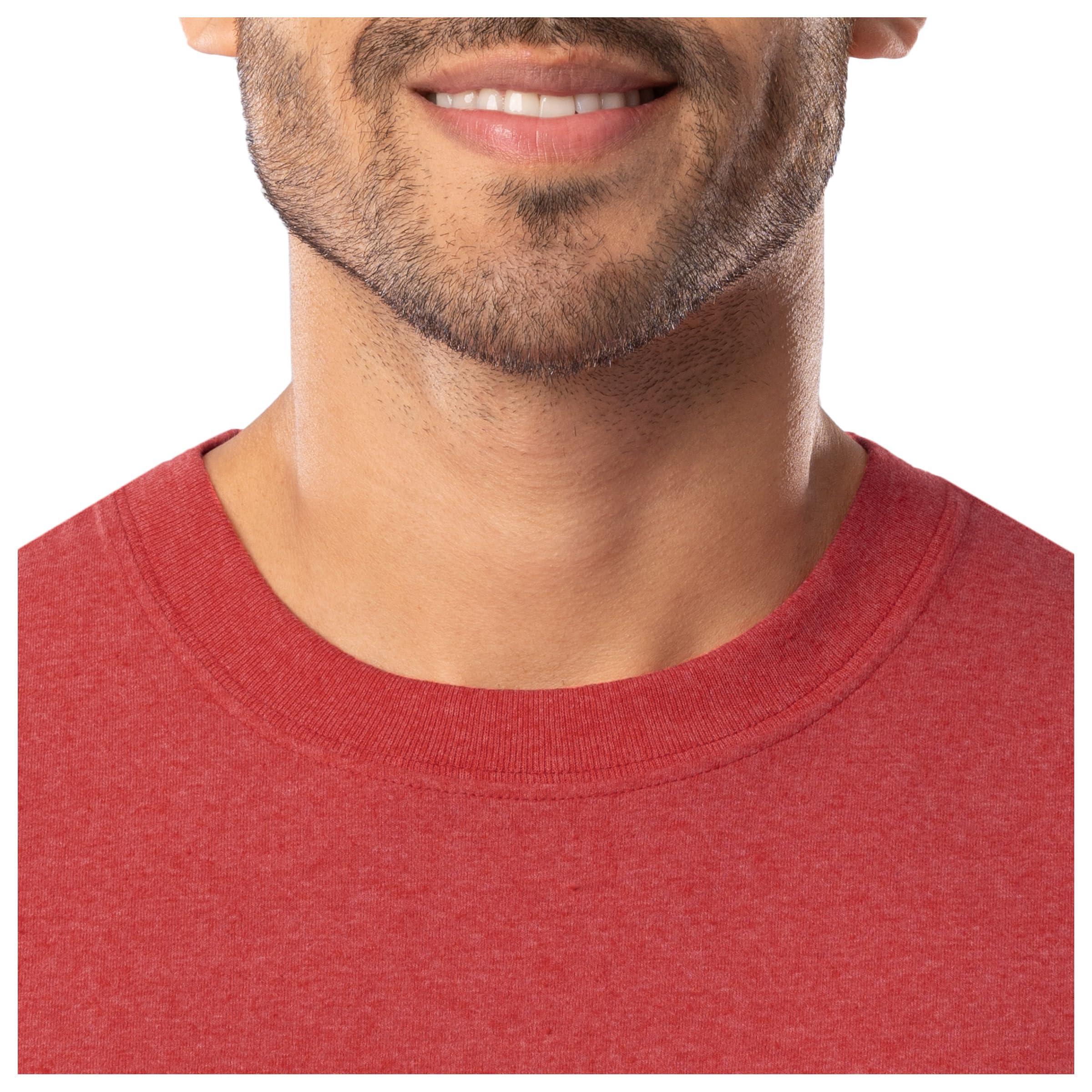 Guy Harvey Guy Harvey Mens Threadcycled Short Sleeve T-Shirt, Red Heather/Lobster Legends, Large