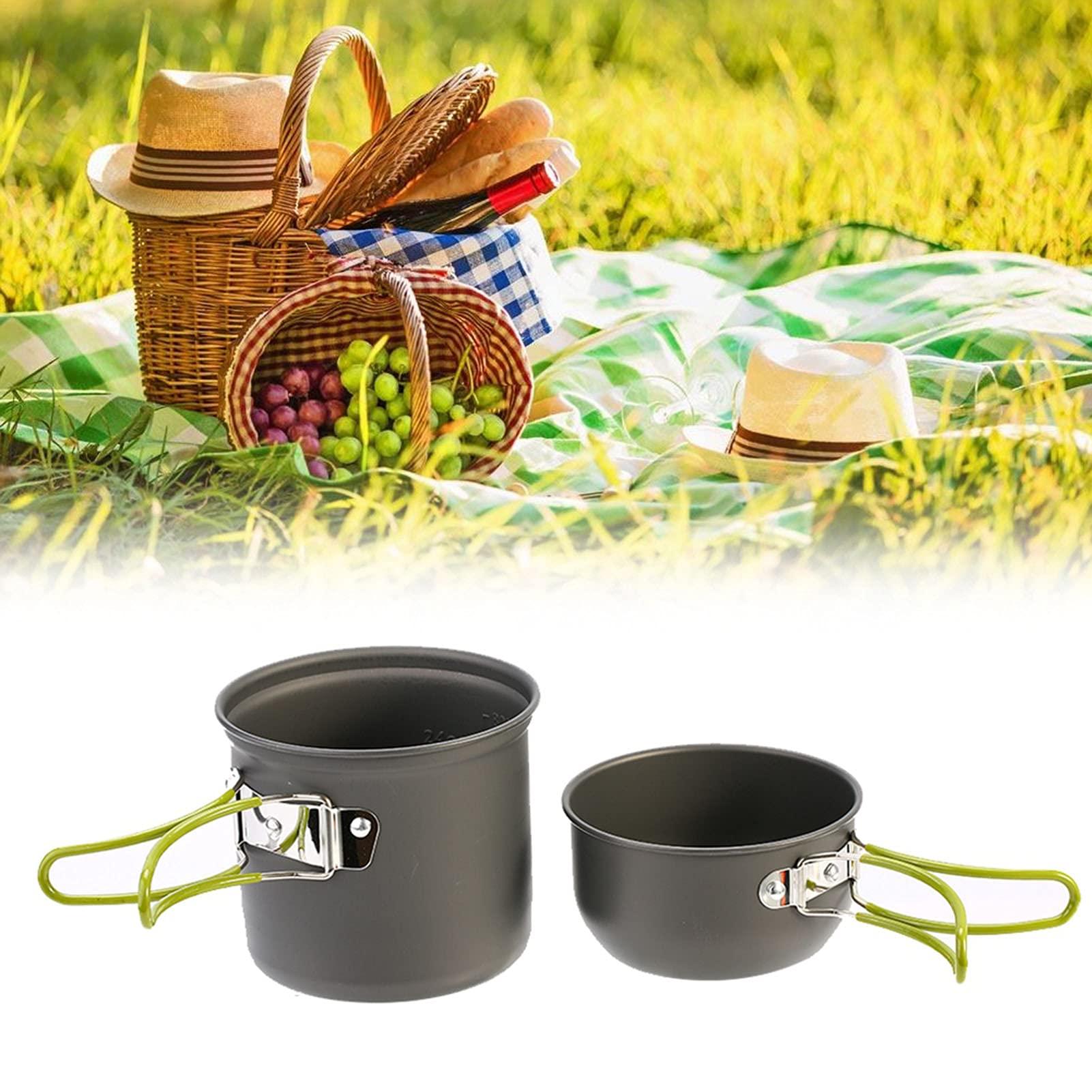 Joyzan Camping Cookware Mess Kit for Hiking Nonstick Lightweight Backpacking Cooking Set Camp Accessories Equipment Portable Camping Stove Backpack Camping Pot and Pans Set