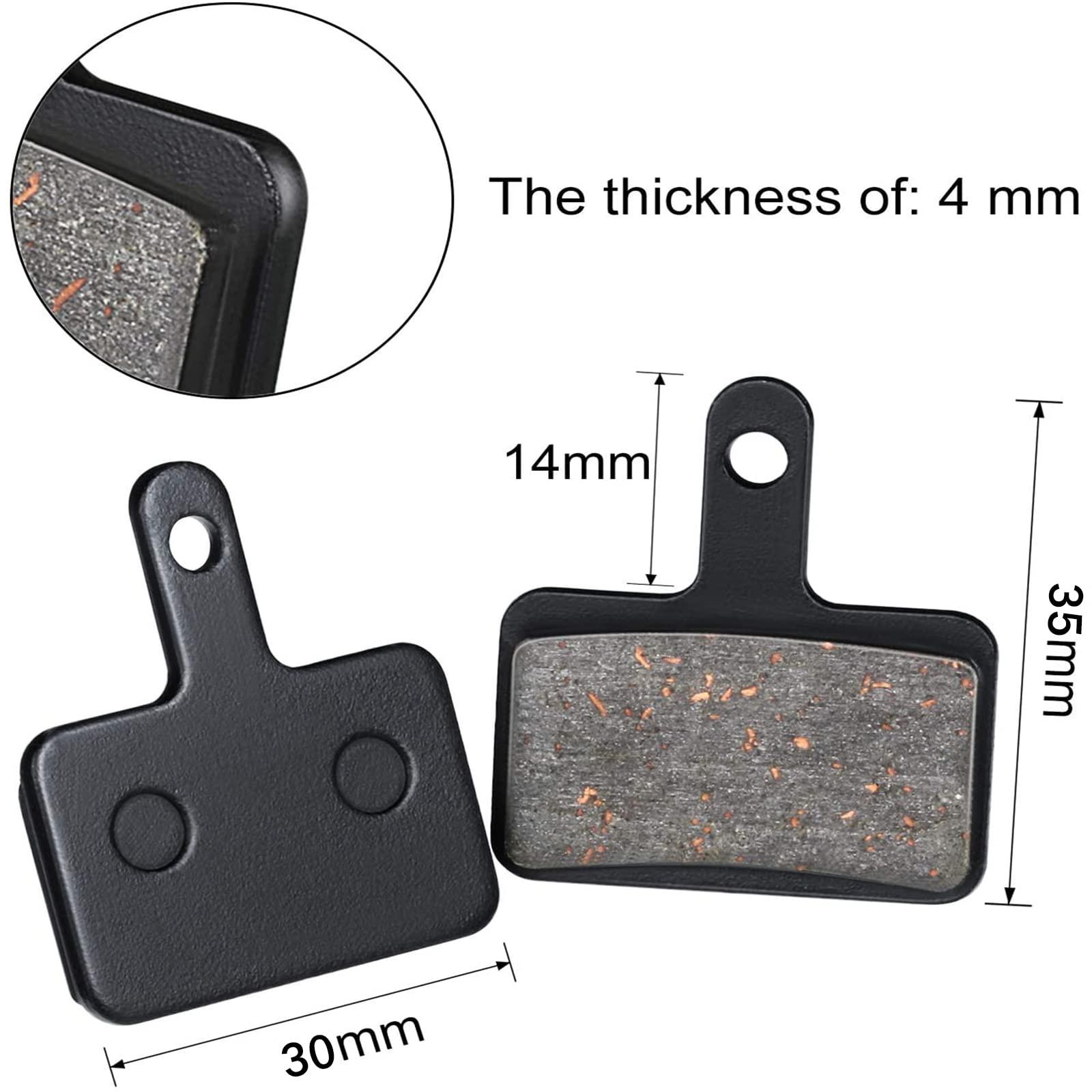 Zonon Zonon 4 Pairs Bike Brake Pads Compatible with Trp Tektro Shimano Deore Br-m575 M525 M515 T615 T675 M505 M495 M486 M485 M475 M465 M447 M446 M445 M416 M415 M395(Semi Metallic Pads)