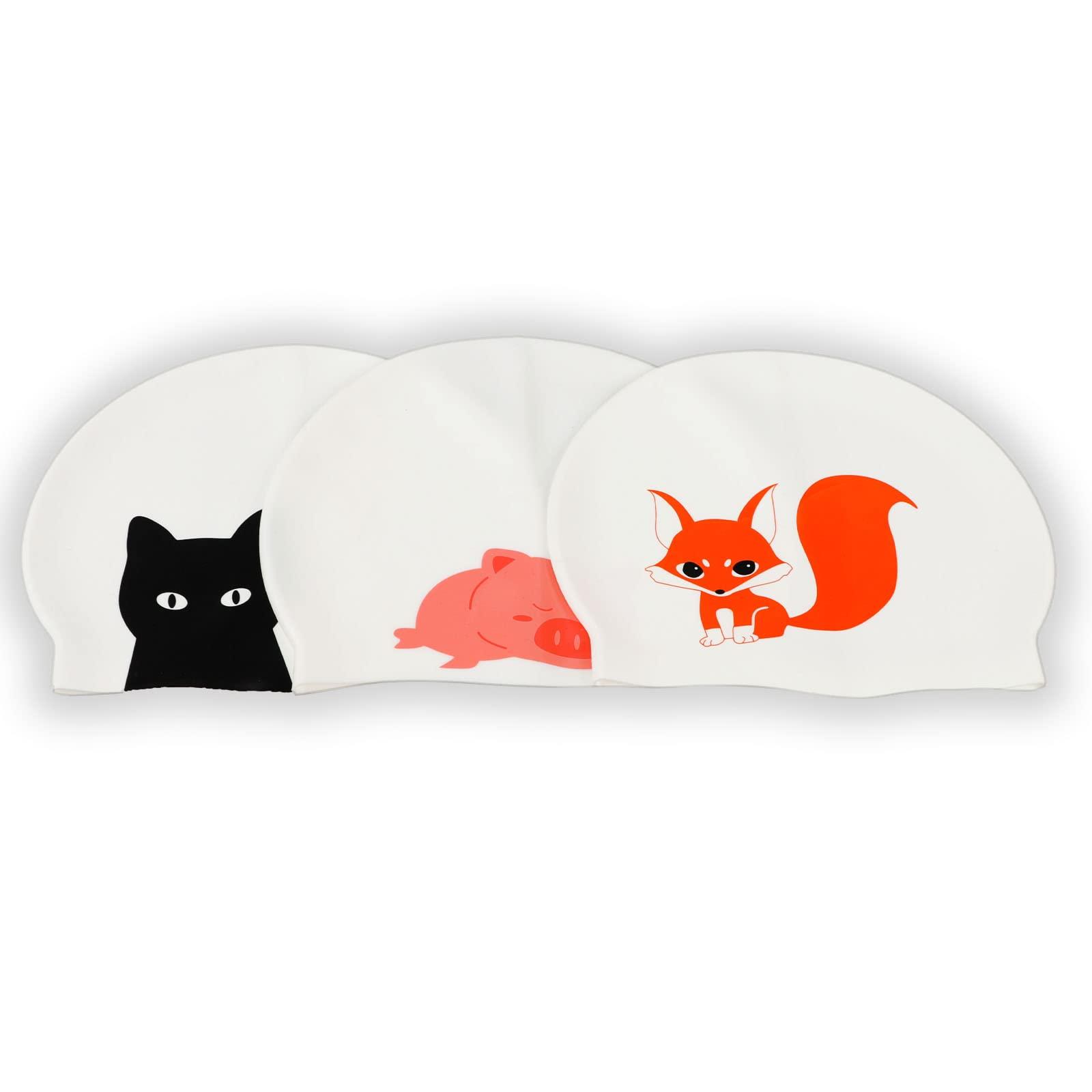 RONGXINUS Extra Large Swimming Cap Adult Waterproof Swimming Cap Women Men Elastic Silicone Swim Pool Hat Beach Surfing Long Hair Bathing Cap Ears Protection Swim Cap