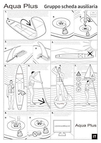 Aqua Plus Aqua Plus 6inches Thick Inflatable SUP for All Skill Levels Stand Up Paddle Board,Paddle,Pump,ISUP Travel Backpack, Leash,Shoulder Strap,Youth,Adult Inflatable Paddle Board