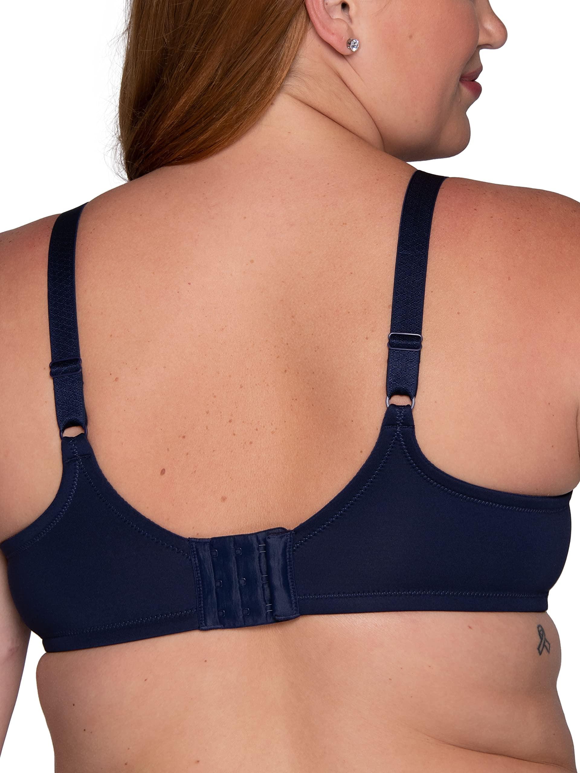 Vanity Fair Vanity Fair Womens Full Figure Beauty Back Smoothing Bra, 4-way Stretch Fabric, Lightly Lined Cups Up To H Bra, Underwire - Navy, 42C US