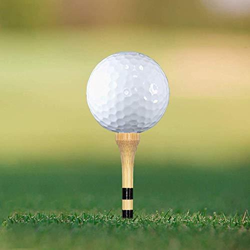Zivisk Zivisk Wooden Golf Tees 3-1/4 inch 100 Count, 3.25\" Long Golf Wood Bamboo Tees(Natural Color,83mm)