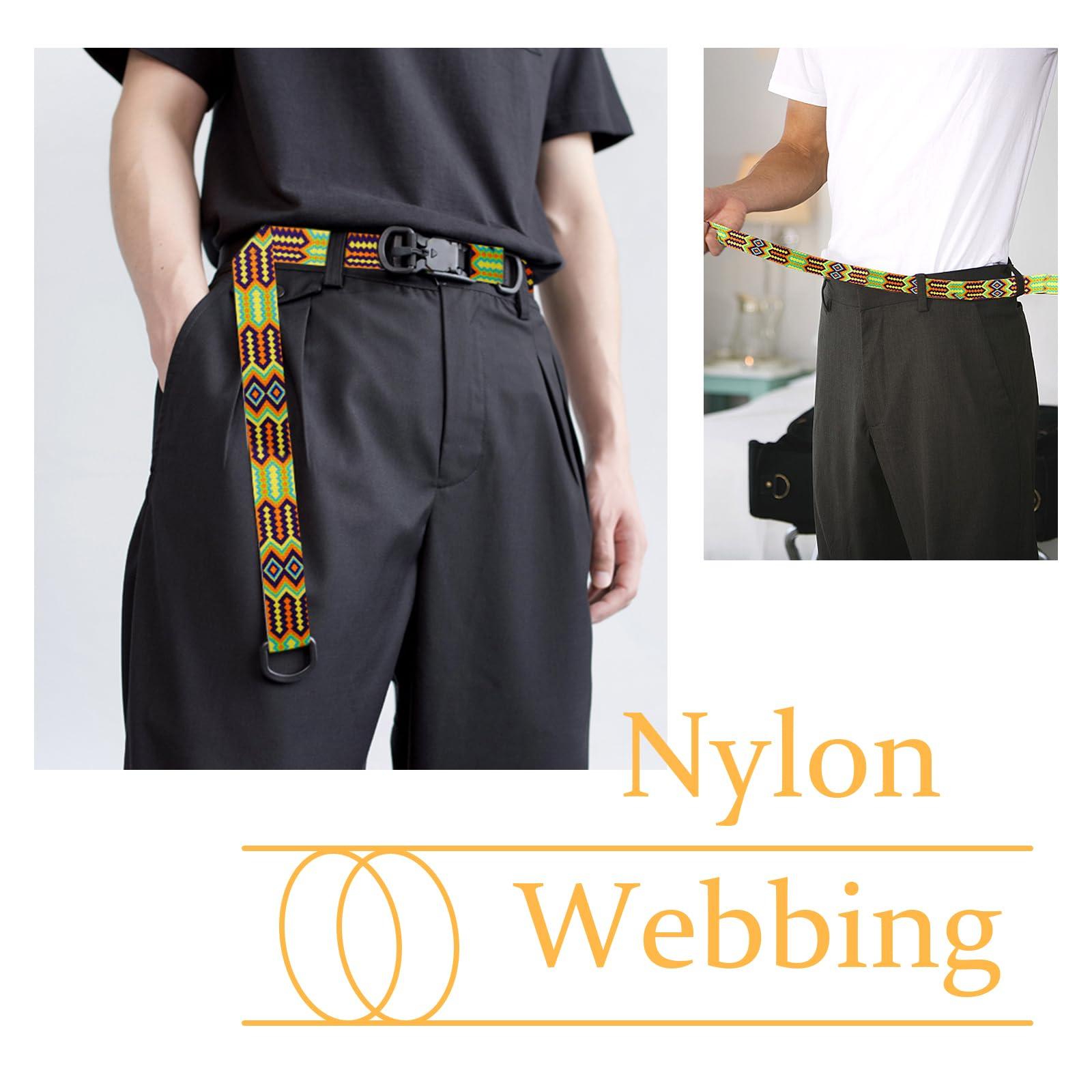 Grosun Grosun 1.5 inch Patterned Nylon Webbing Belt Webbing Straps Purse Straps Backpack Straps Nylon Belt for Seatbelt, Bags, Backpacks, Luggage (MM, 3.3 Yards)