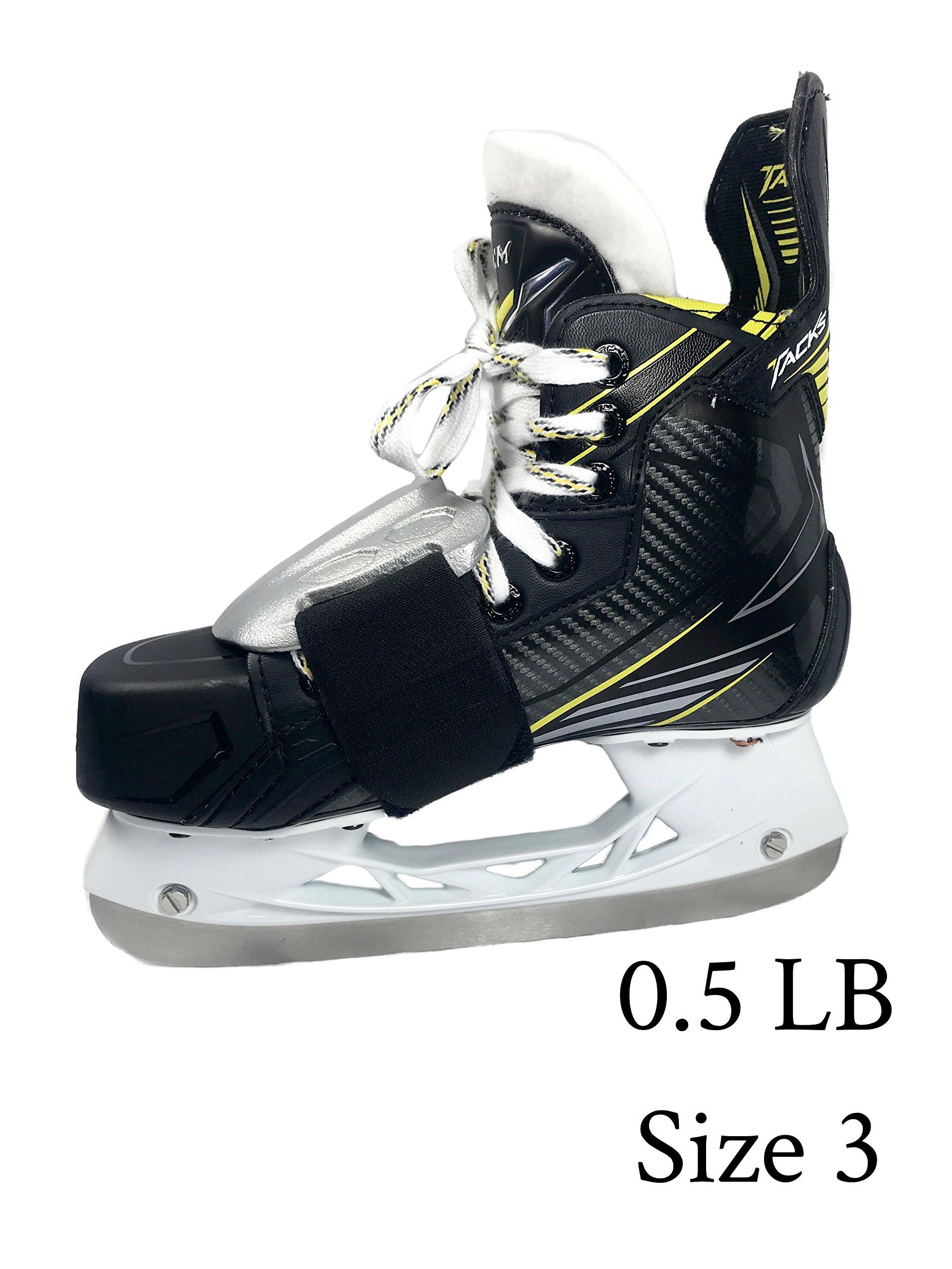 PowerSk8r Skate Weights to Improve Hockey Speed, Hockey Leg strenth, Improve Hockey Endurance, Improve Hockey Balance (0.5 Pound (Silver))