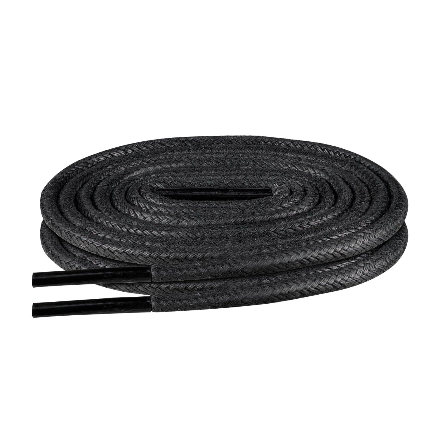 Endoto Endoto Waxed Shoelaces for Cole Haan Replacement Round Shoe Laces Oxford Golf Shoes(Color:Black,Size:44Inch)