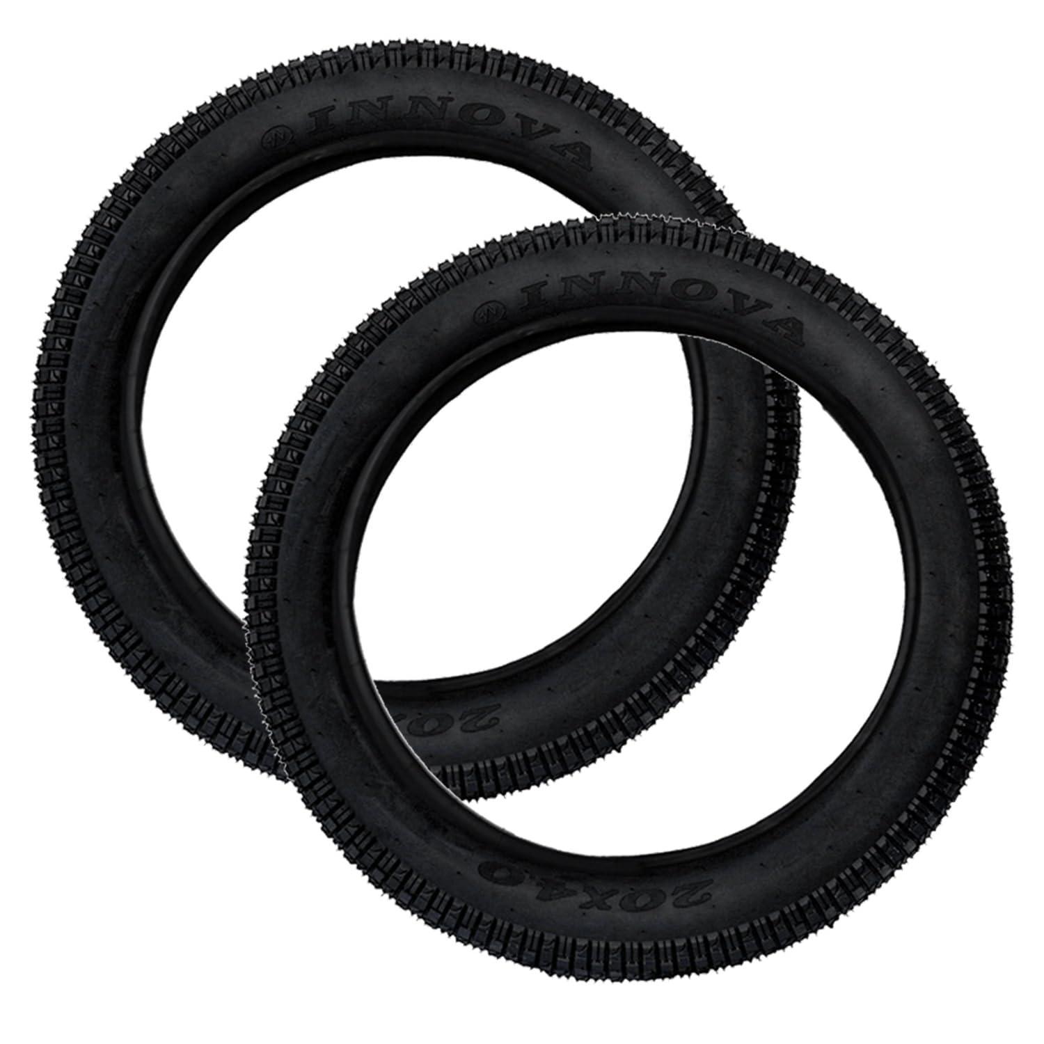 Fucare Fucare Electric Bike 204 inch All-Terrian Fat Tires, Robust Durable High-Performance Bike Tire, Puncture Resistant High-Density MTB Offroad Fat Bike Tire (Outer Tire *2, Inner Tire *2, Tools)
