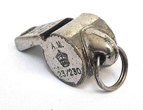 warwhistles.com WW2 Whistle 293/14/L1795 Air Ministry 23/230 RAF USAAF Rescue Emergency Ditching Thunderer WWII Pilot AGED