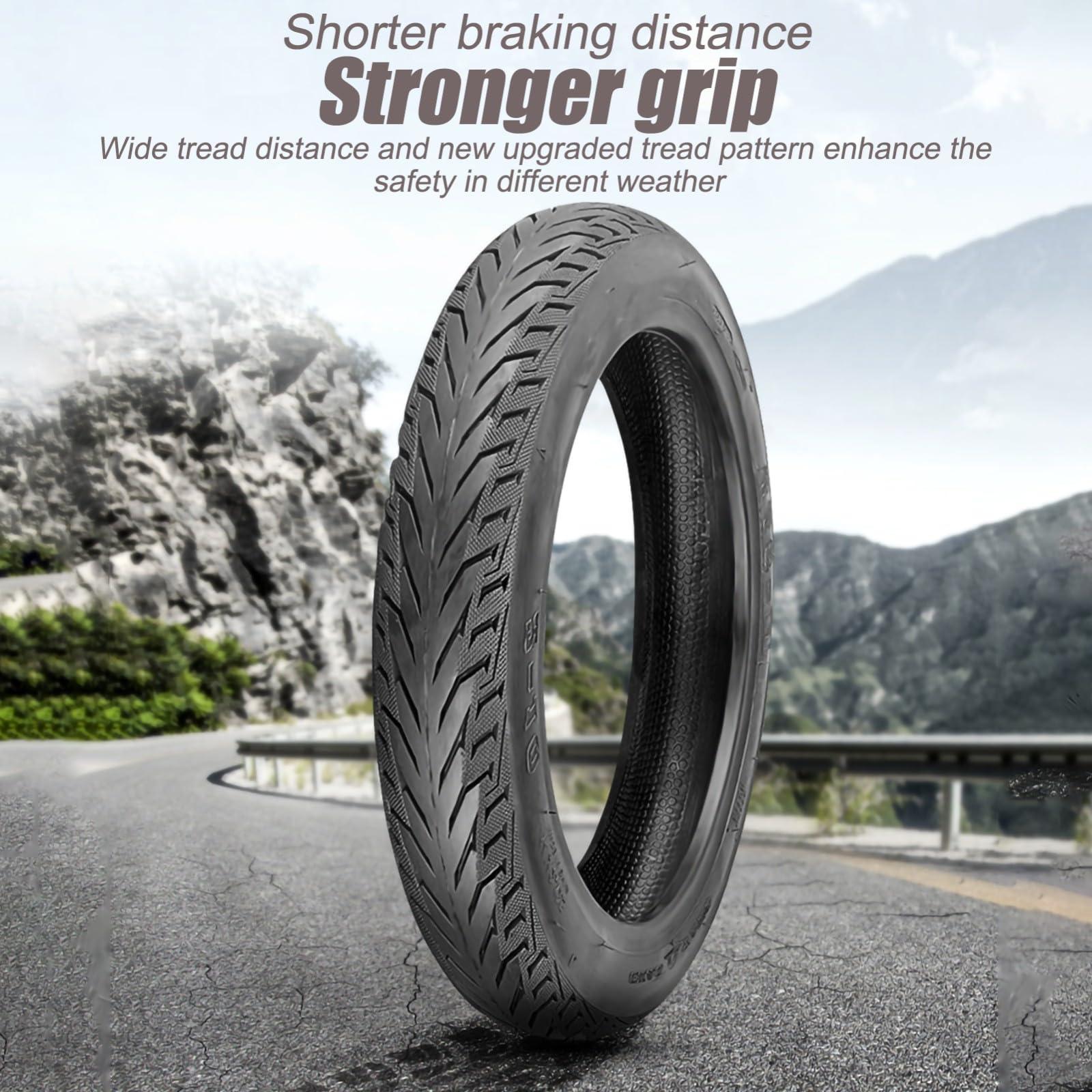 NiuJKun NiuJKun 2 Sets 14 E-Bike Tire Tubeless Heavy-Duty 14x2.125 Tire 57-254 Electric Scooter Tire Tube with Angled Valve Stem 14 Inch Tire for Replacement Electric Scooters and E-Bike Tires